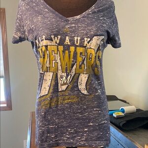 Majestic Gray Graphic Fitted Short Sleeve T-Shirt